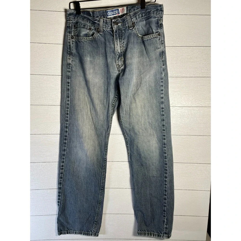 Denizen 236 Regular Fit Men Levis Jeans 33x32 (33x30) Denim Straight Leg Stretch